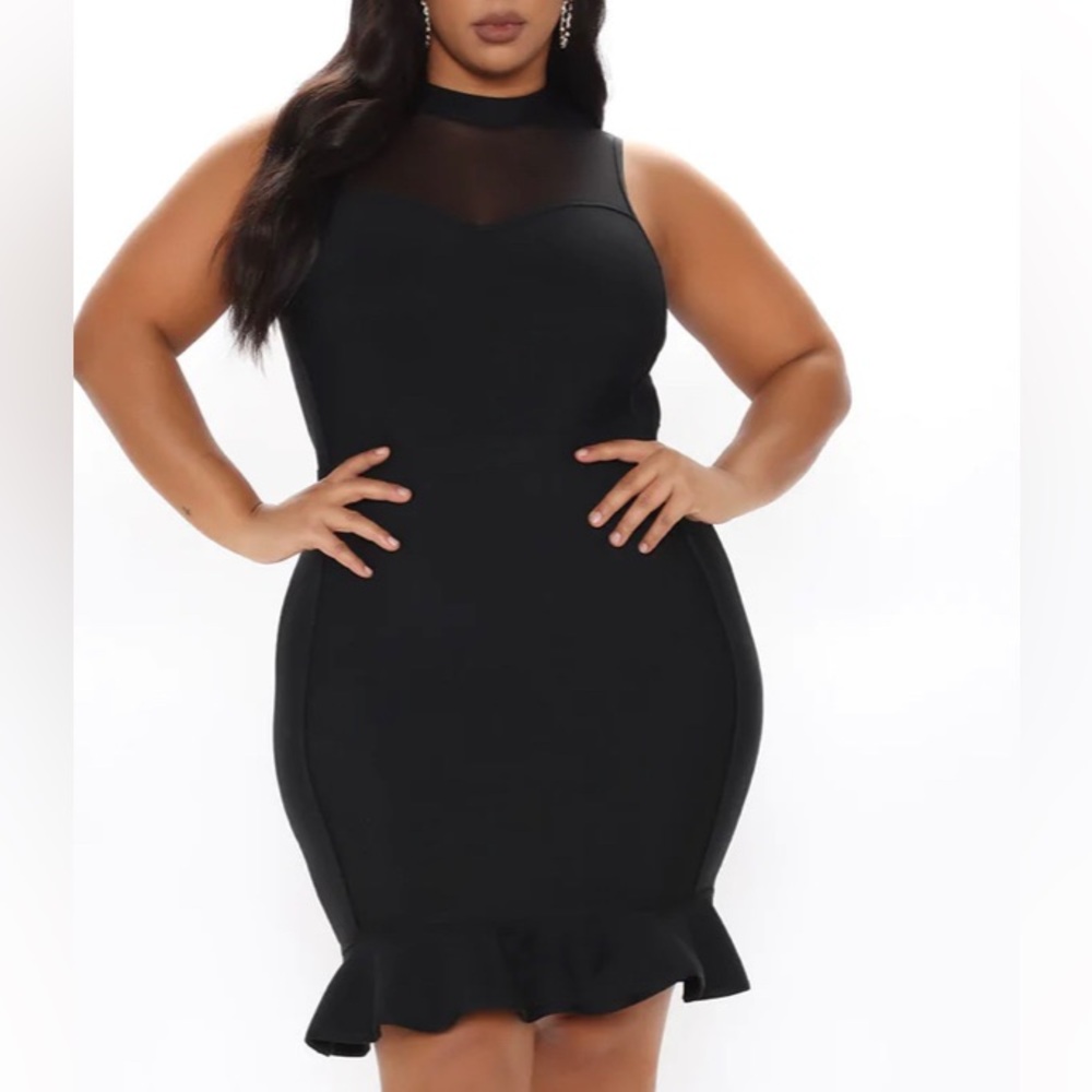 Black Bandage Midi Dress